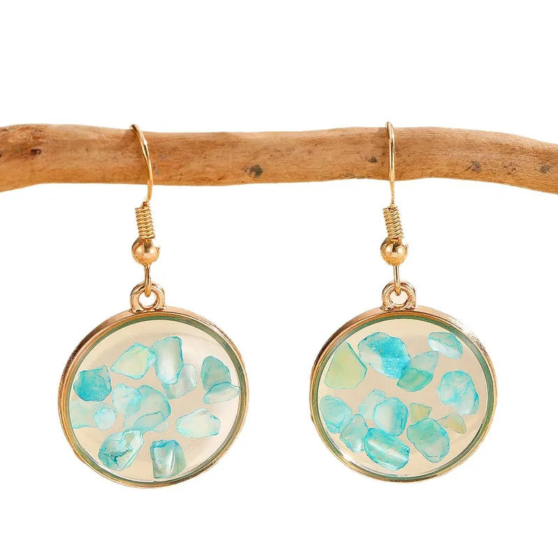 Floral Flake Disc Dangles