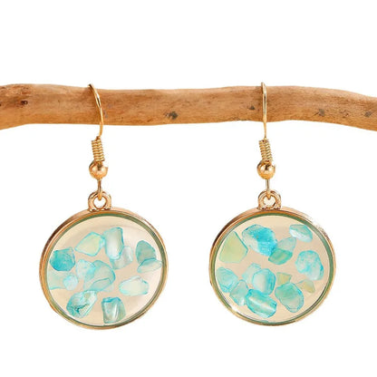 Floral Flake Disc Dangles