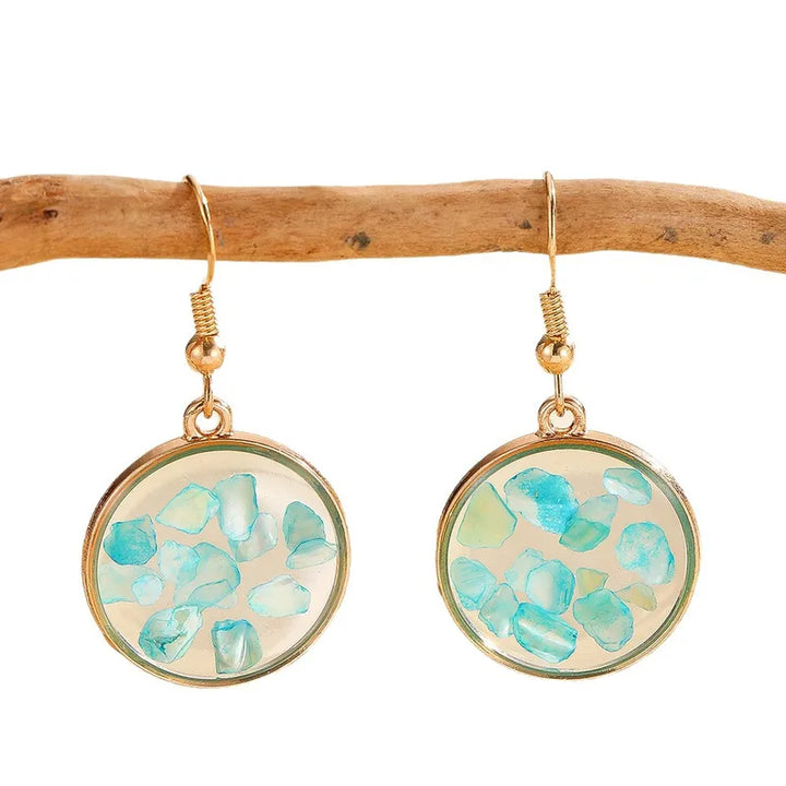 Floral Flake Disc Dangles