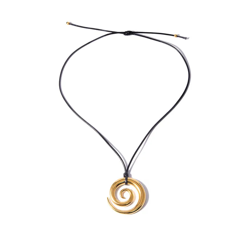 18K Gold Plated Spiral Necklace