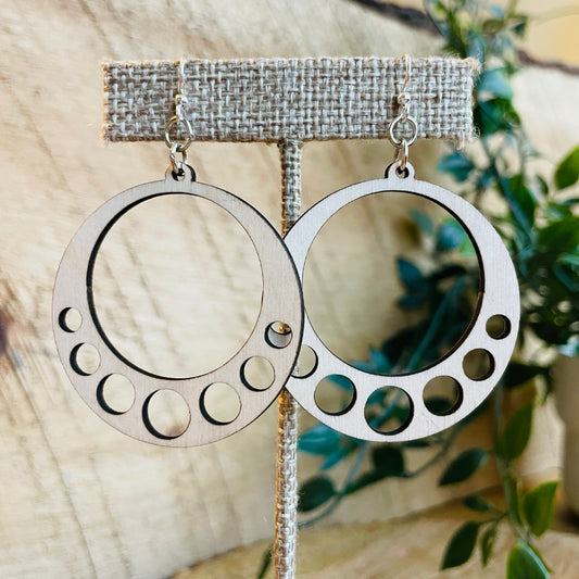 Inner Circles - Laser Cut Wooden Earrings