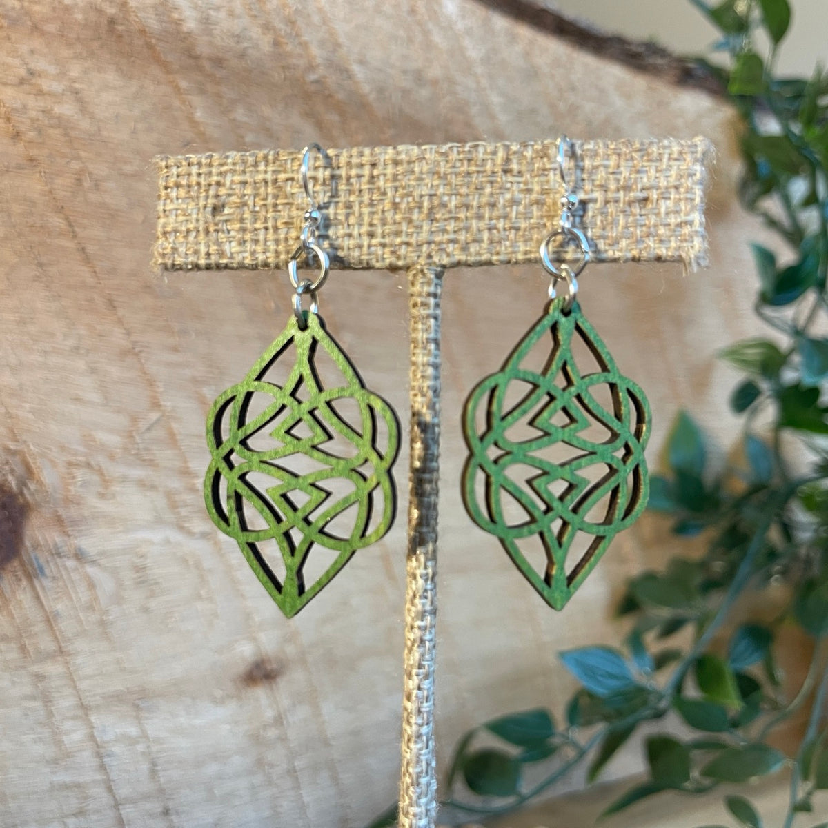 Celtic Hearts - Laser Cut Wooden Earring