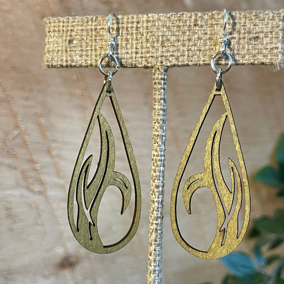 Grass Blade - Laser Cut Wooden Earring