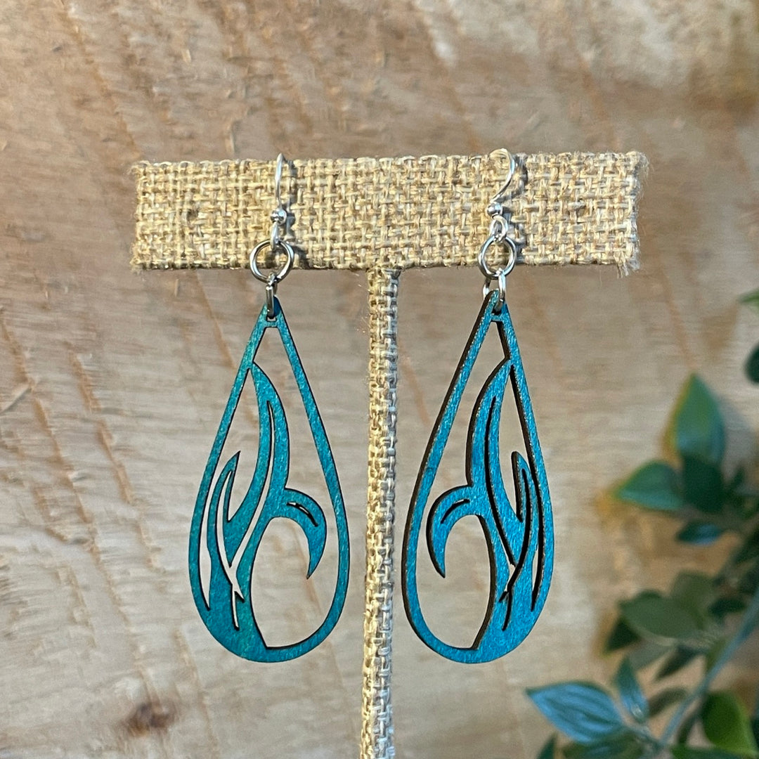 Grass Blade - Laser Cut Wooden Earring