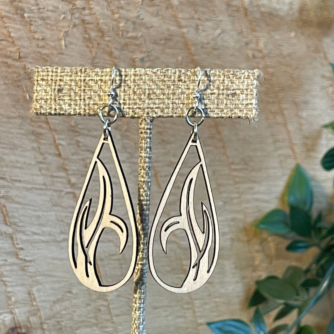 Grass Blade - Laser Cut Wooden Earring