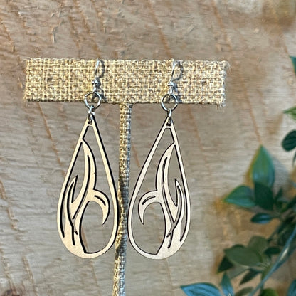 Grass Blade - Laser Cut Wooden Earring