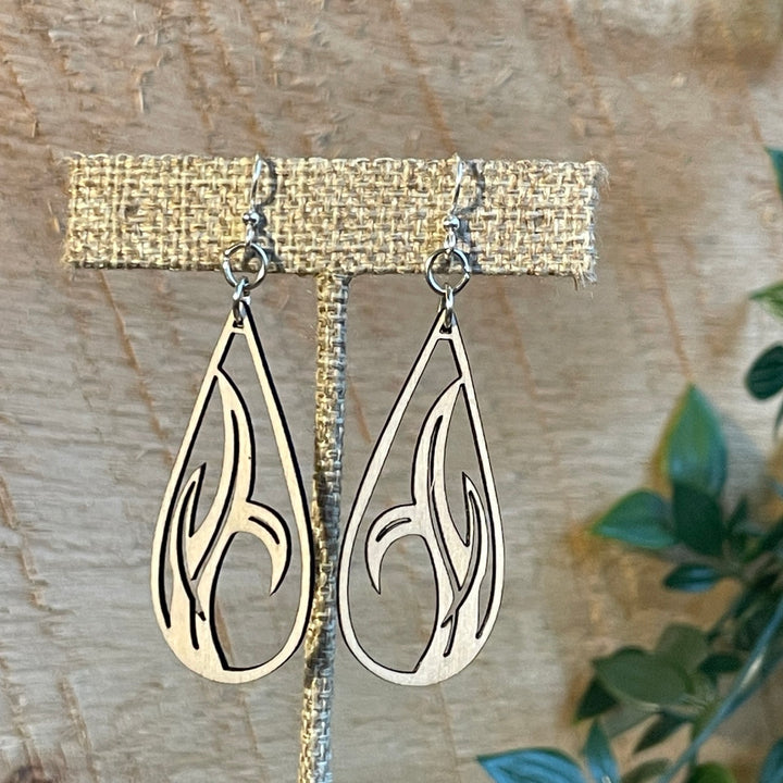 Grass Blade - Laser Cut Wooden Earring