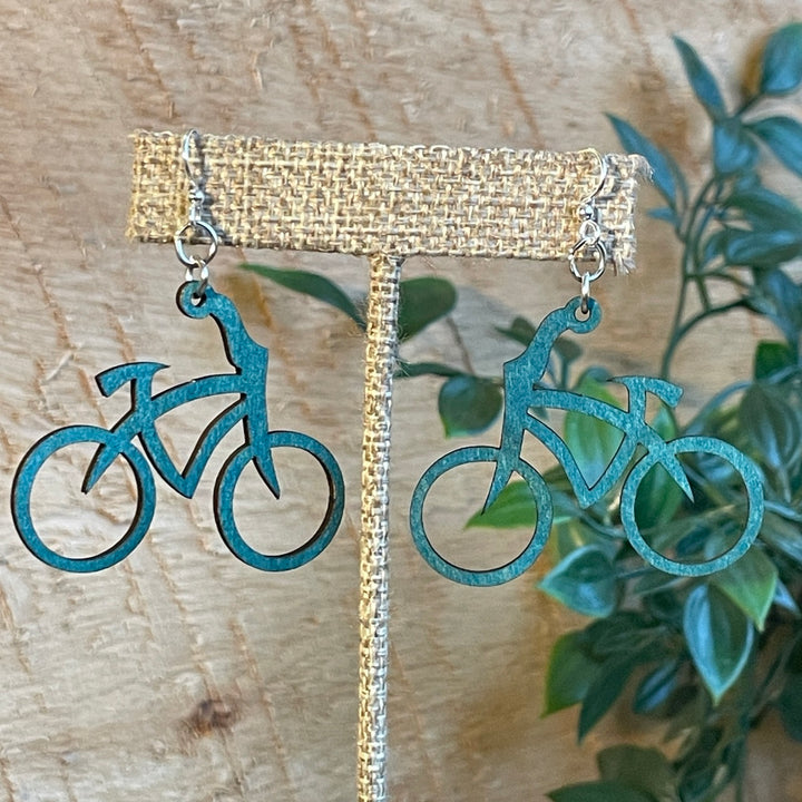 Bicycle - Laser Cut Wooden Earrings