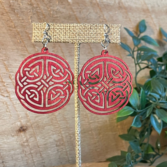 Irish Design - Laser Cut Wooden Earring