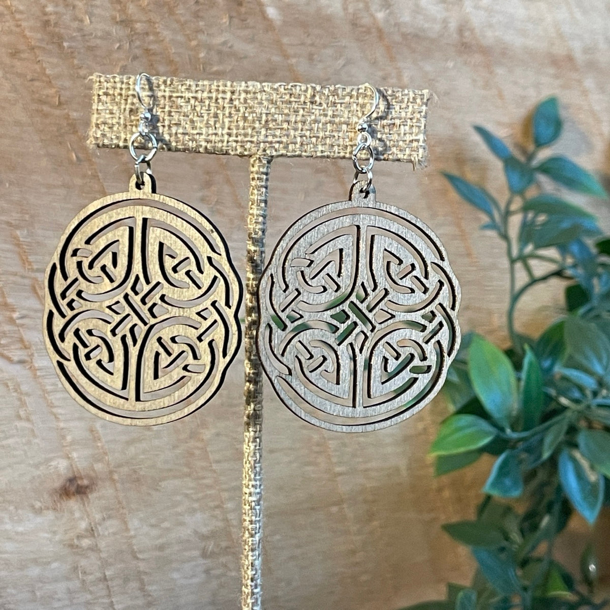 Irish Design - Laser Cut Wooden Earring