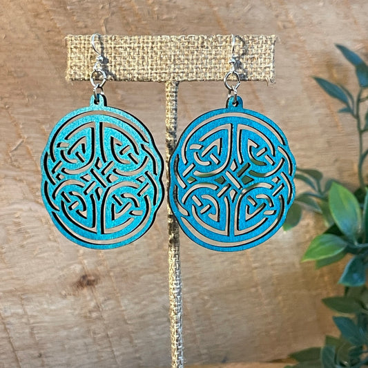 Irish Design - Laser Cut Wooden Earring