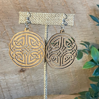 Irish Design - Laser Cut Wooden Earring