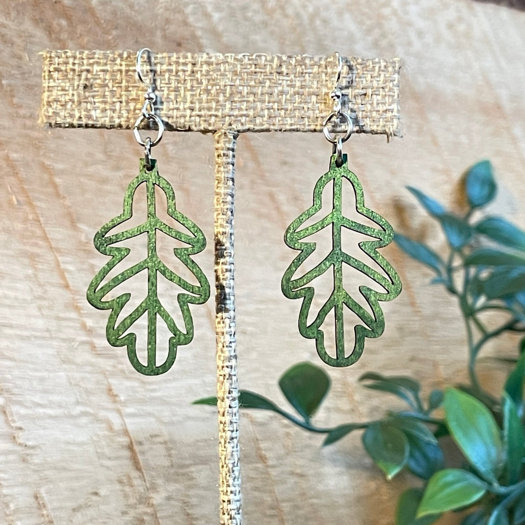 Fall Leaf - Wooden Earring