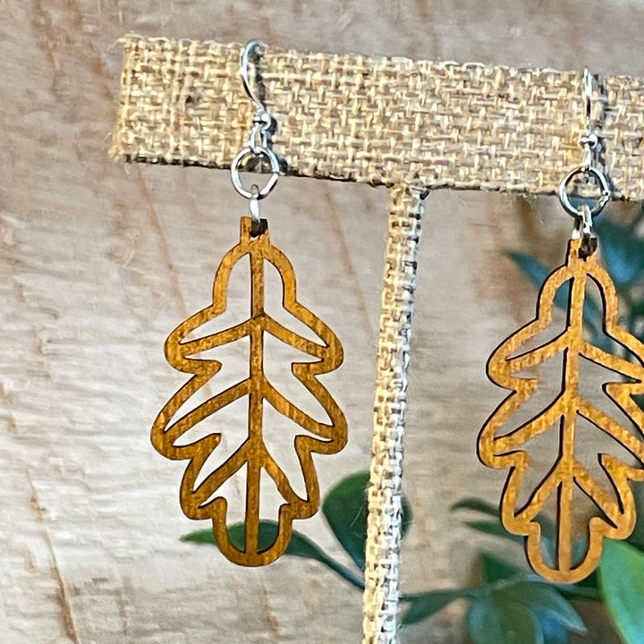 Fall Leaf - Wooden Earring