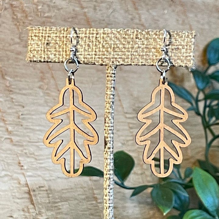 Fall Leaf - Wooden Earring