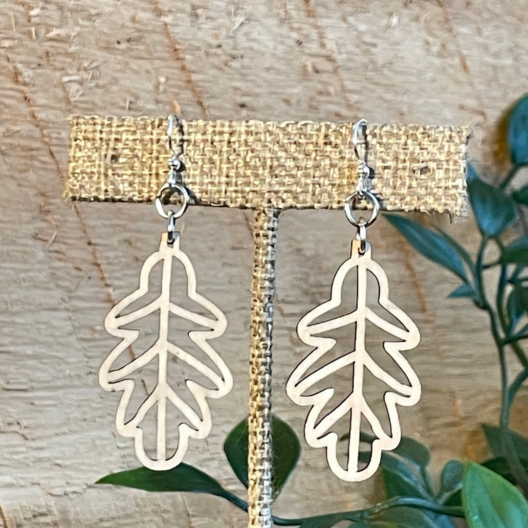 Fall Leaf - Wooden Earring