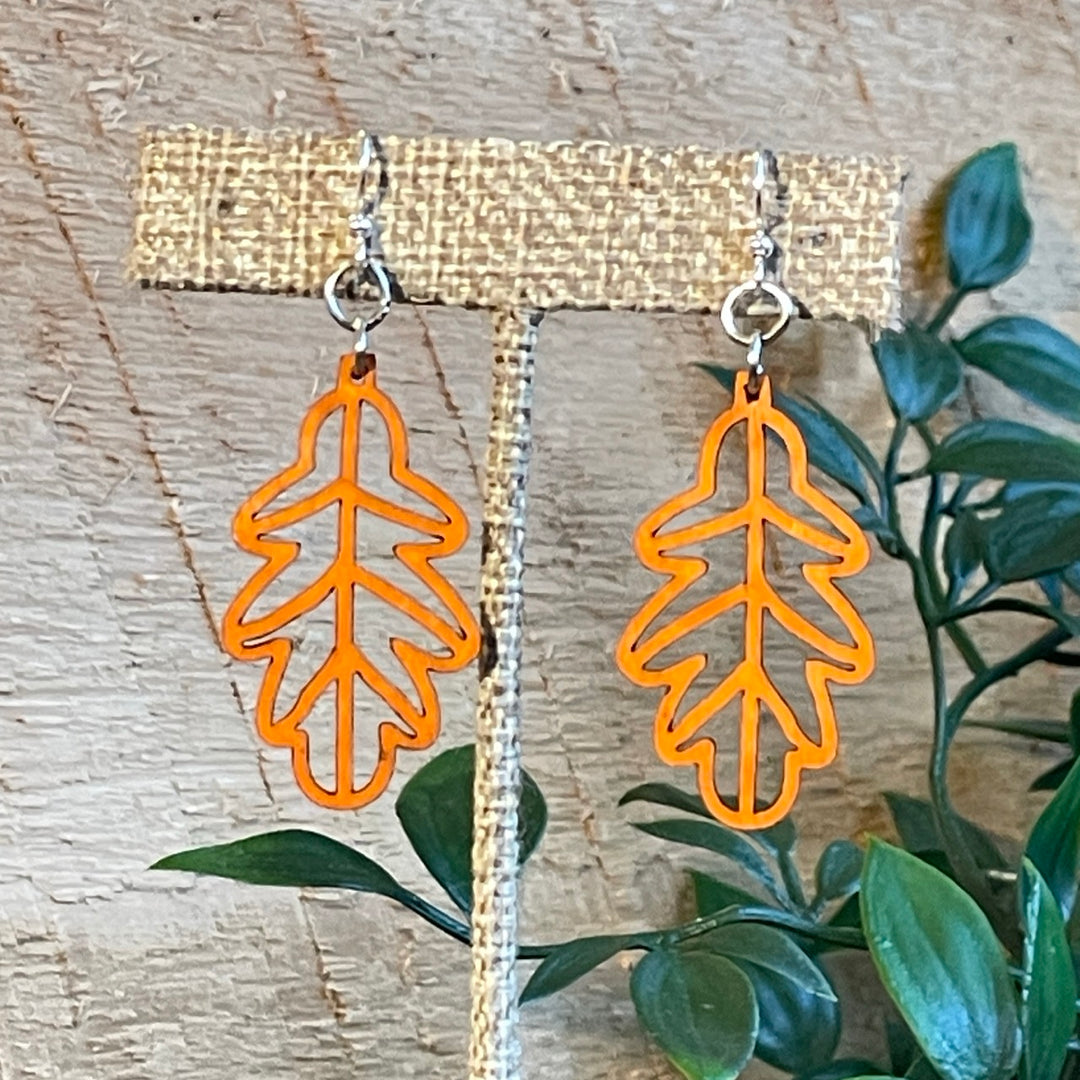 Fall Leaf - Wooden Earring