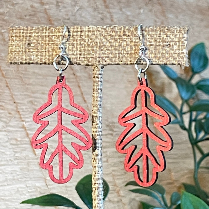 Fall Leaf - Wooden Earring