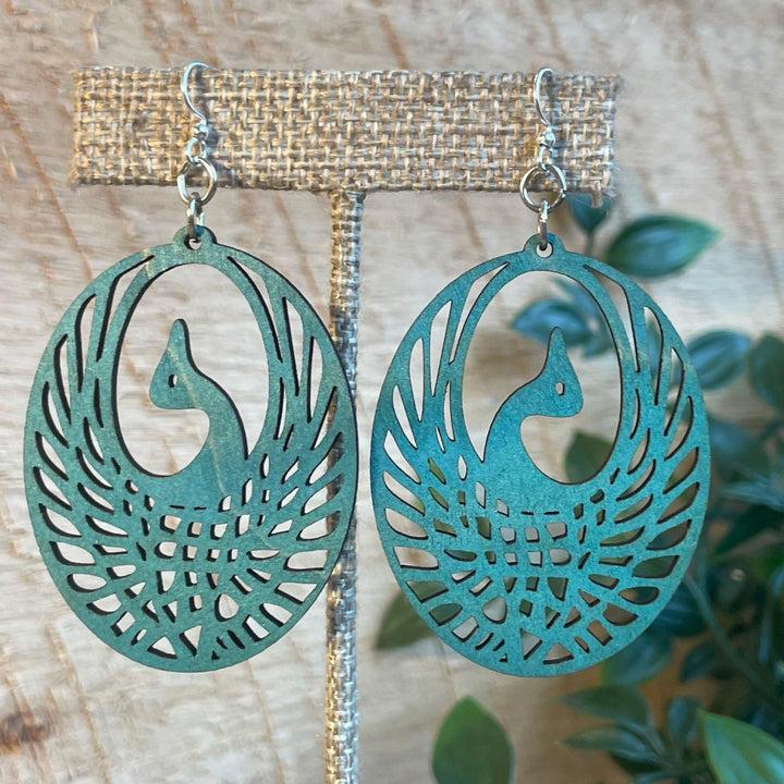 Phoenix - Laser Cut Wooden Earring