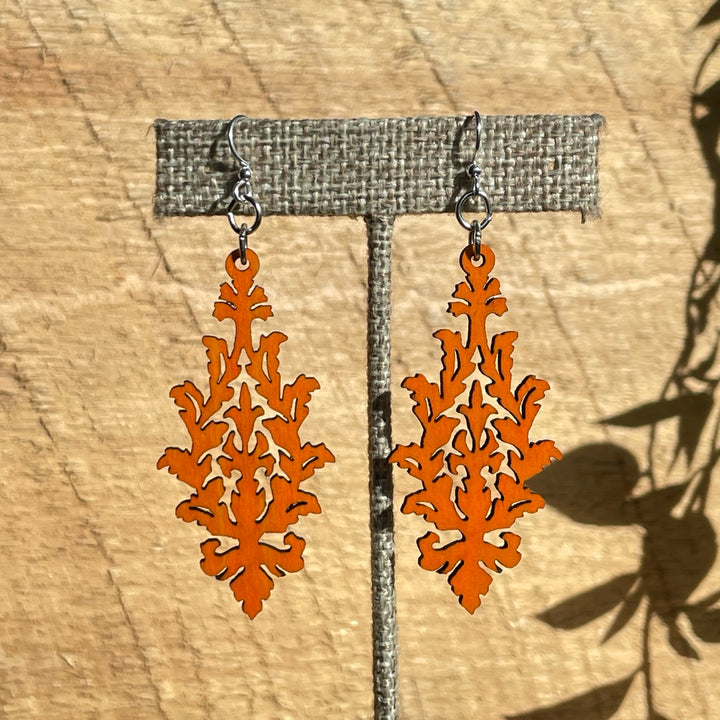 Leaf Cluster - Laser Cut Wooden Earring