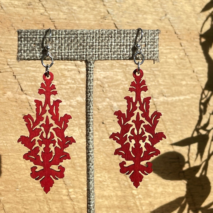 Leaf Cluster - Laser Cut Wooden Earring