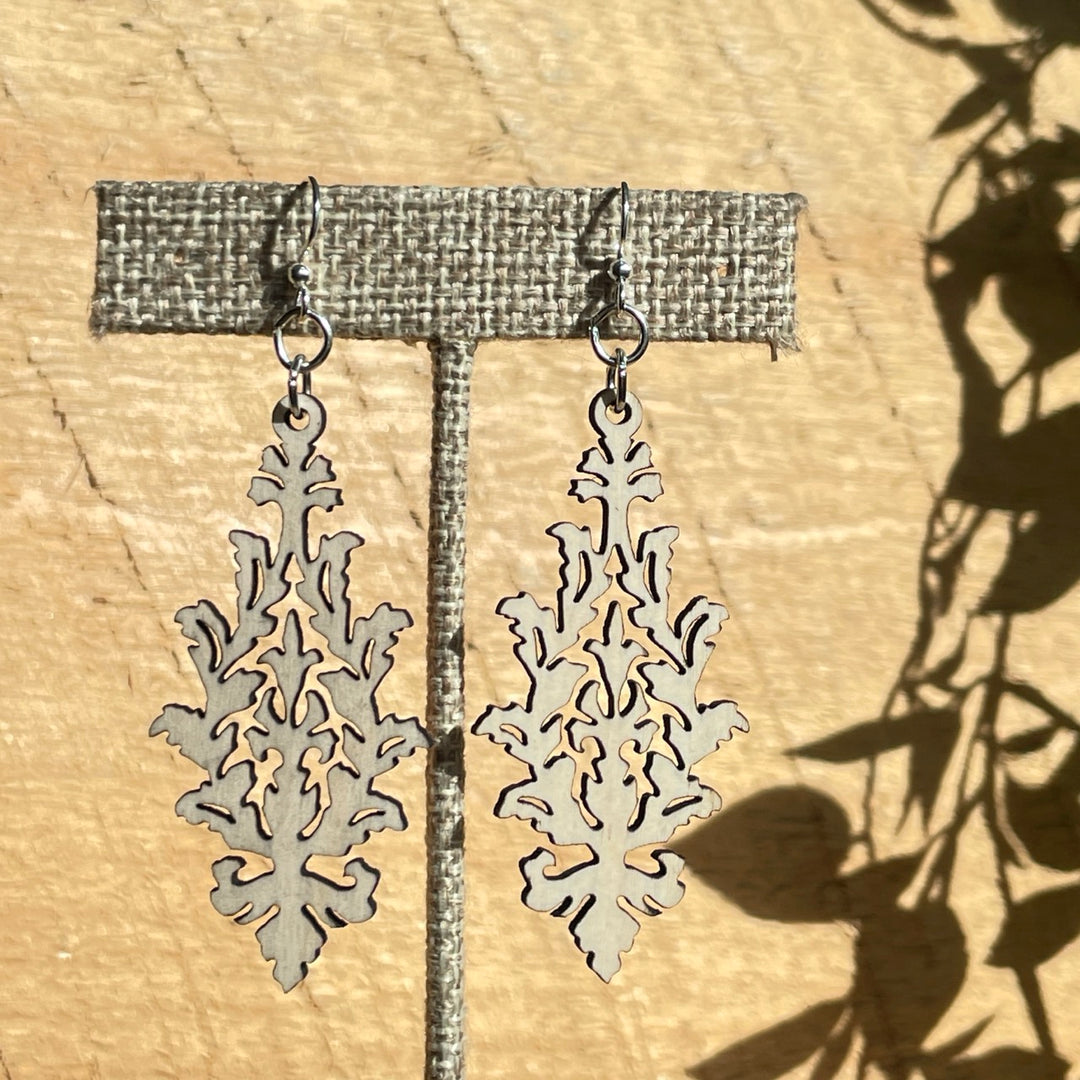 Leaf Cluster - Laser Cut Wooden Earring