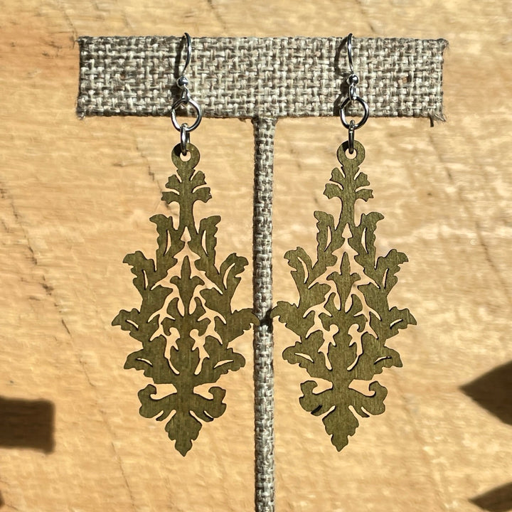 Leaf Cluster - Laser Cut Wooden Earring