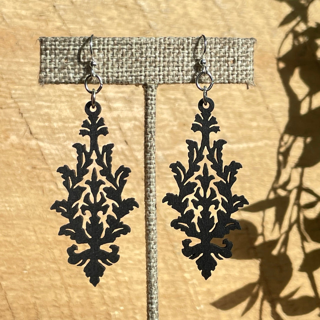 Leaf Cluster - Laser Cut Wooden Earring