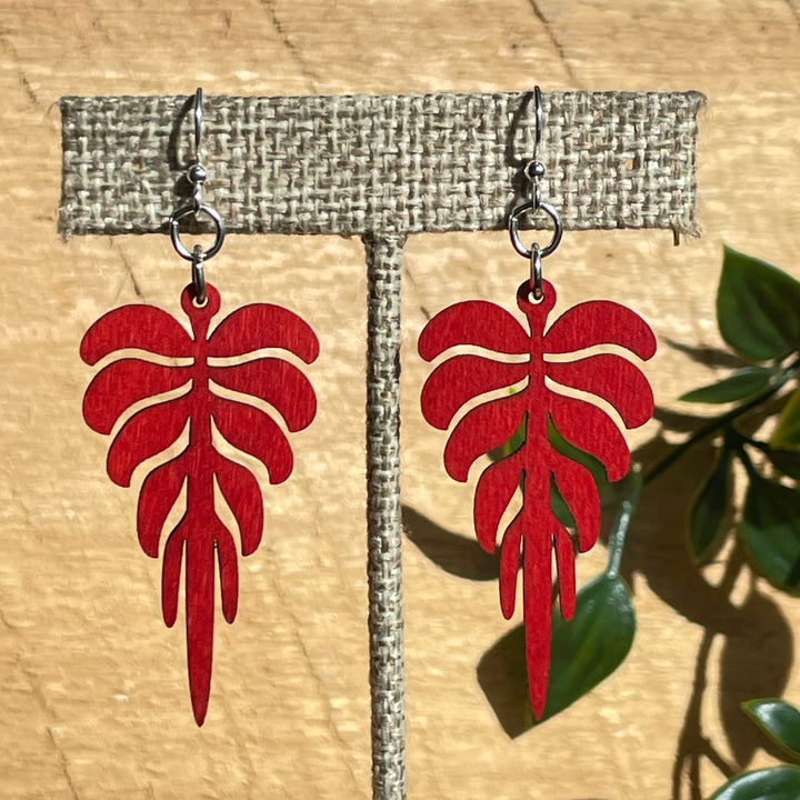 Pine Leaf - Laser Cut Wooden Earring