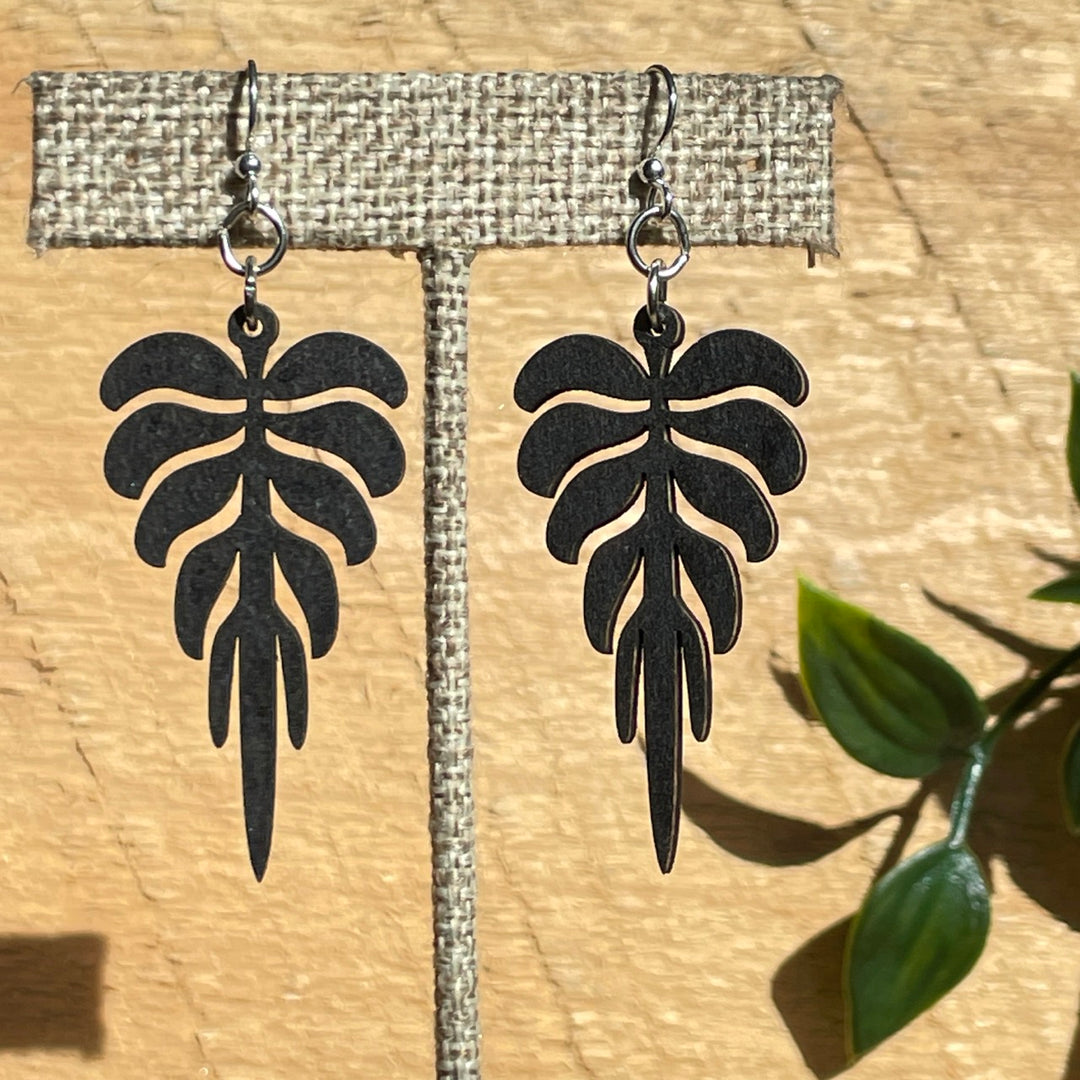 Pine Leaf - Laser Cut Wooden Earring