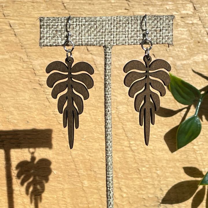 Pine Leaf - Laser Cut Wooden Earring