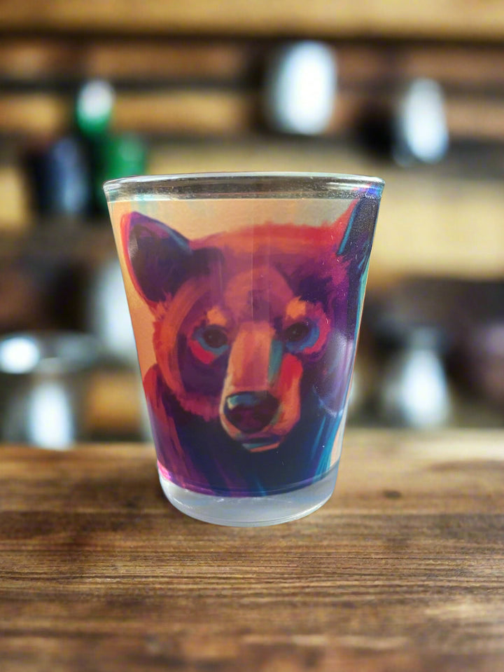 Asheville Shot Glass - Vivid Bear