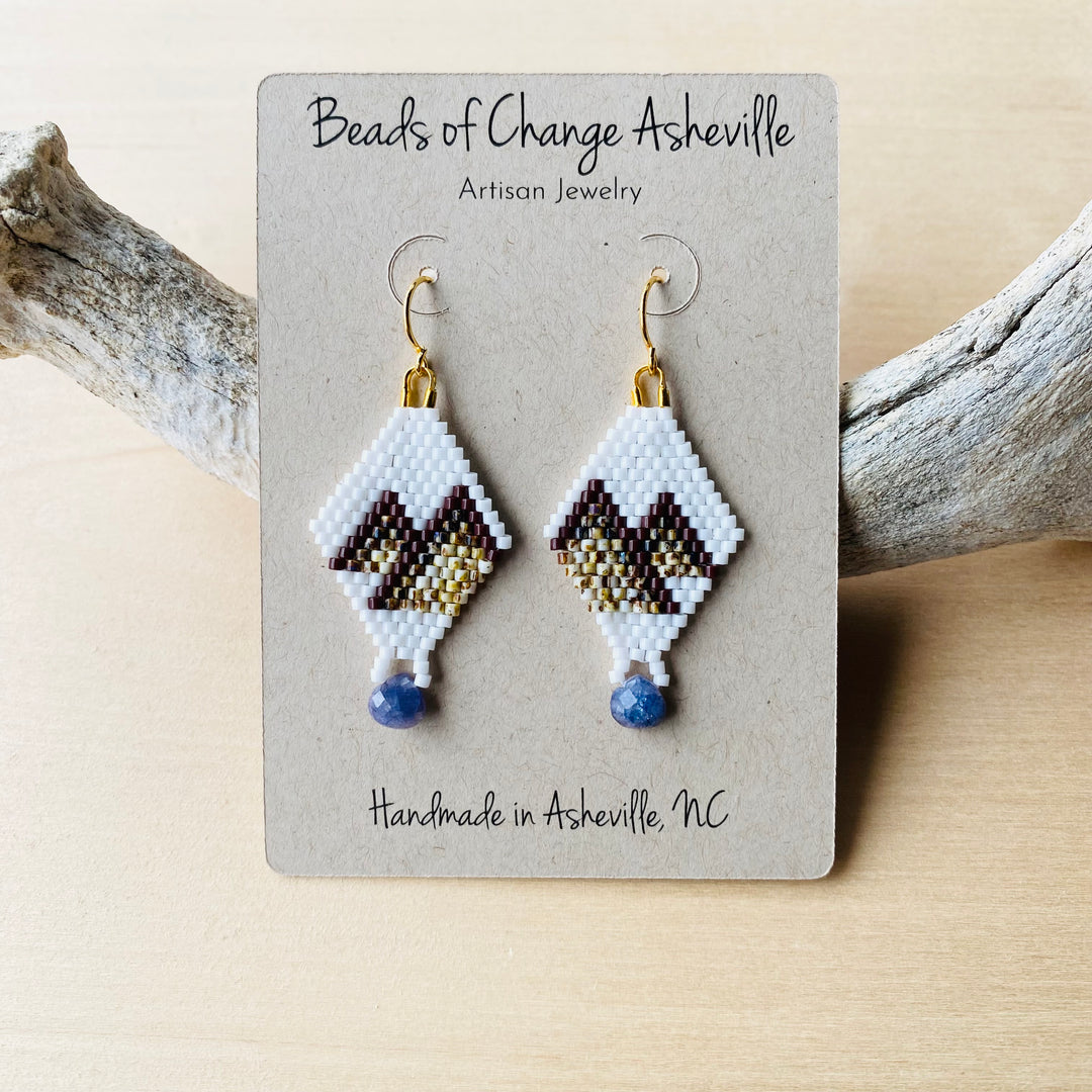 BOCA Beadwoven Mountain + Gemstone Earrings