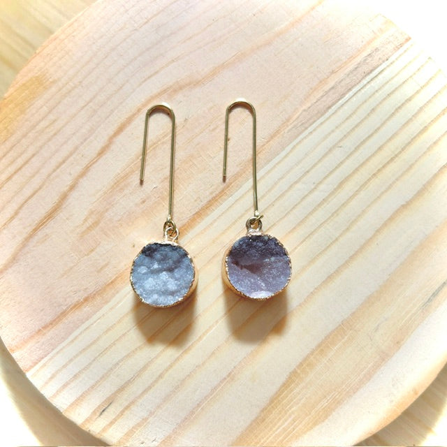 Quartz Drop Earrings