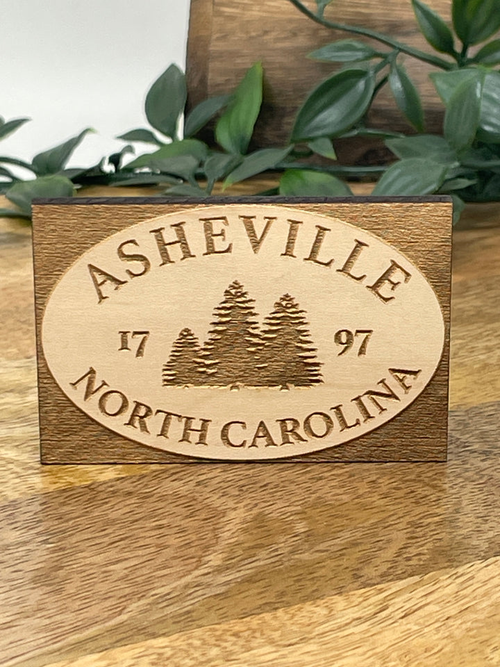 Asheville Oval + Rectangle Magnet