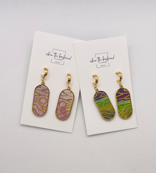 Mountainscape Oval Earrings