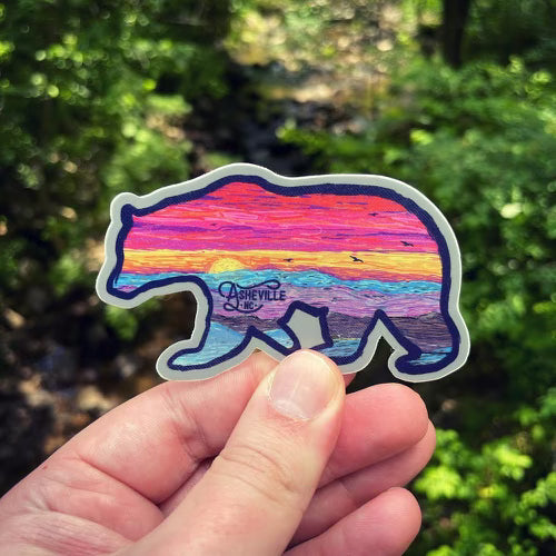 Sunset Bear Sticker