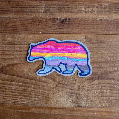 Sunset Bear Sticker