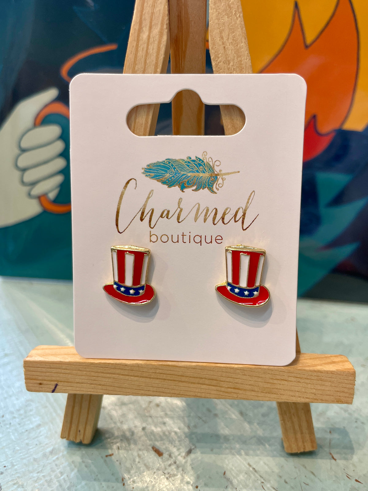 USA Patriotic Stud Earrings