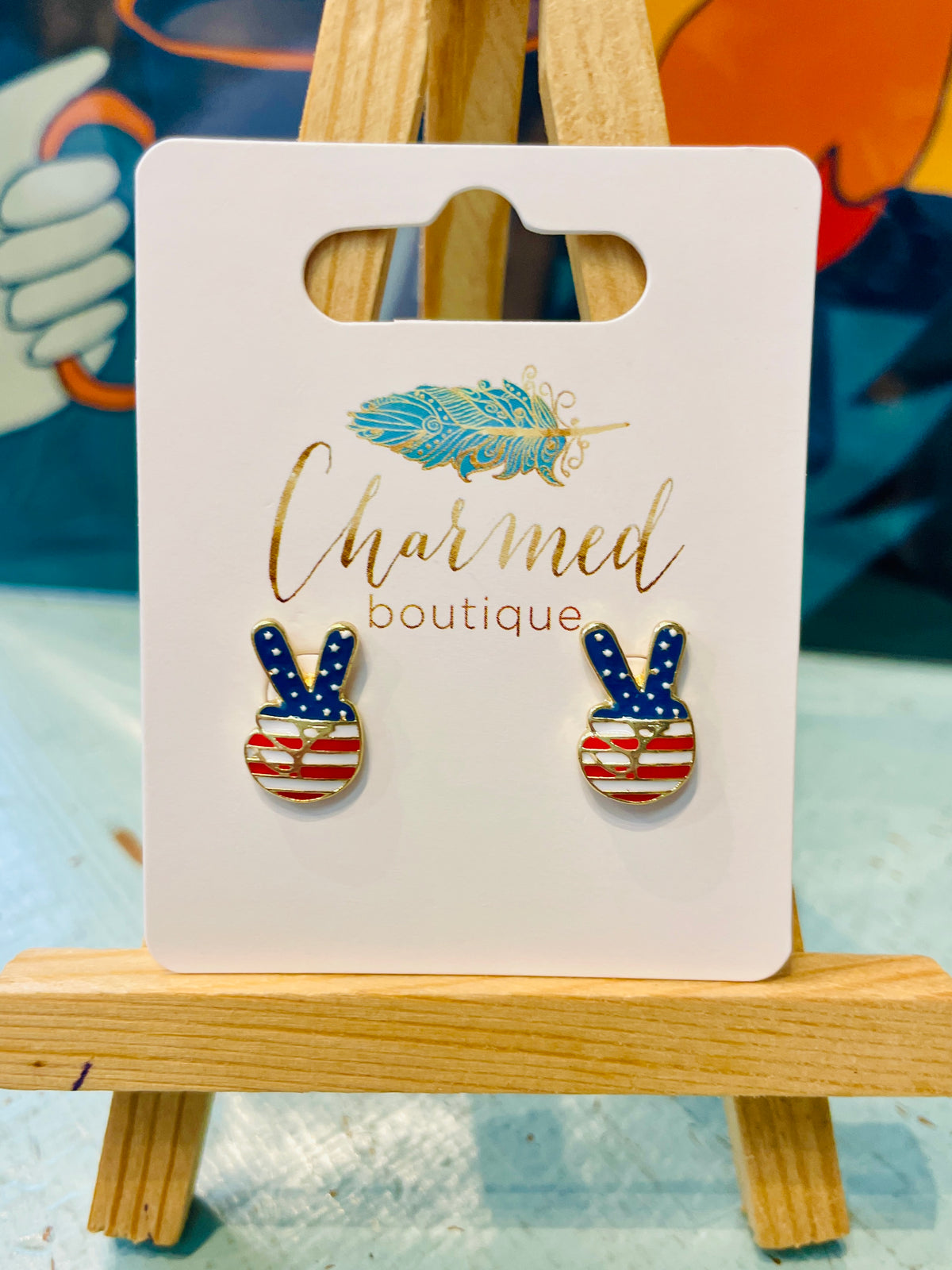 USA Patriotic Stud Earrings