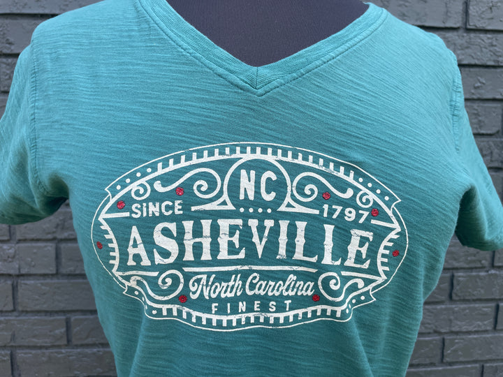 Asheville V- Neck Slub Tee