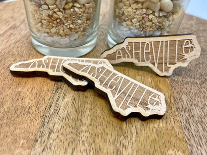 Wooden Magnet - Asheville In North Carolina
