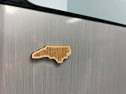 Wooden Magnet - Asheville In North Carolina