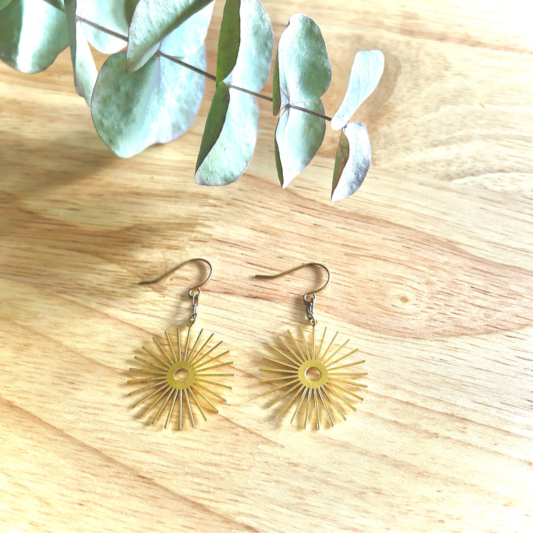 Short Radiant Halo Earrings
