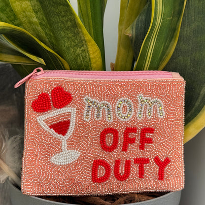 Off Duty Mom Seed Bead Purse