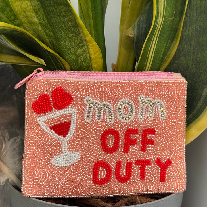 Off Duty Mom Seed Bead Purse