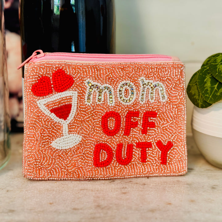 Off Duty Mom Seed Bead Purse