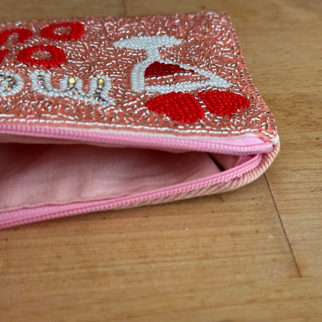 Off Duty Mom Seed Bead Purse
