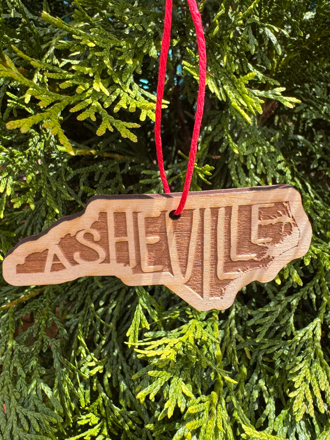 Wooden Ornament - Asheville In North Carolina