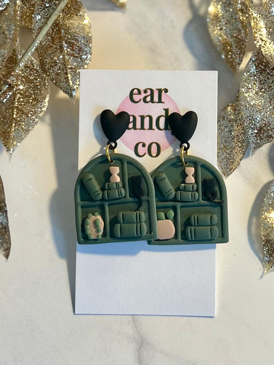 Bookworm Clay Earrings